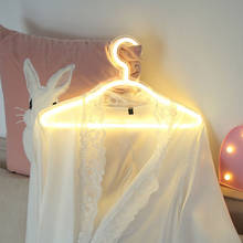 Suporte luminária led neon para roupas, cabide com lâmpada usb para casamento e decoração de parede 2024 - compre barato
