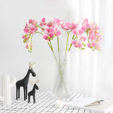 3D Искусственные цветы орхидеи бабочки, искусственные цветы орхидеи для дома, Свадебные украшения DIY, настоящий сенсорный домашний декор Flore 2024 - купить недорого