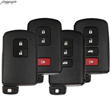 Jingyuqin 10 шт. чехол для дистанционного ключа от машины Shell для Toyota Avalon Camry Corolla Rav4 Land Cruiser Smart Card Fob 2/3/4 кнопок 2024 - купить недорого