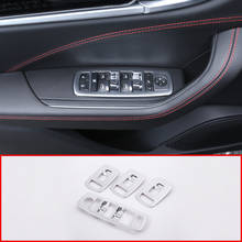 ABS Chrome Glass Lifter Decorative Cover Trim Fit For Maserati Ghibli 2014-2017 LEVANTE 2016 2017 Quattroporte 2013-2017 2024 - buy cheap