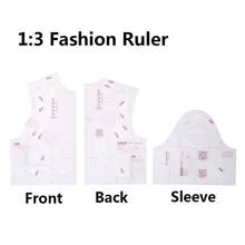 1:3 Transparent Fashion Cloth Design Ruler Crop Mold School Student Teaching Apparel Drawing Template Garment Prototype Ruler 2024 - buy cheap