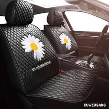 Cuweusang couro capa de assento do carro para ssangyong kyron actyon esporte korando rexton acessórios capas para assentos do veículo 2024 - compre barato