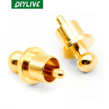 DIYLIVE Taiwan copper gold-plated RCA lotus mother-seat signal shield cover audio terminal dust and oxidation protection cap 2024 - buy cheap