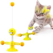 2020 забавная игрушка для кошек вращающаяся забавная палка для кошек ветряная мельница портативная интерактивная игрушка-головоломка принадлежности для тренировки животных 2024 - купить недорого