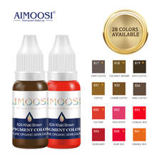 AIMOOSI 15ml Tattoo Semi Permanent Pigments Ink For Microblading Makeup Eyebrow Lips Eye Body Art Beauty Women Supplies 28Colors 2024 - buy cheap