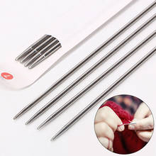 4pcs/set Stainless Steel Knitting Needles 25cm Double Pointed Crochet Hooks Needle For Scarves Sweater DIY Knitting Tools 2024 - buy cheap