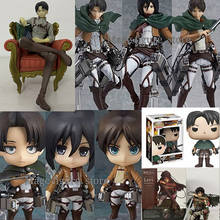 Boneco de brinquedo em pvc, figura de ação em titan levi, ren, mikasa, ackerman, jarger, ren, ackerman 203, 207, 213 2024 - compre barato