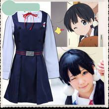 Alta qualidade anime tamako mercado kitashirakawa tamako uniforme mulher cosplay traje camisa + vestido gravata borboleta cinto meias 2024 - compre barato