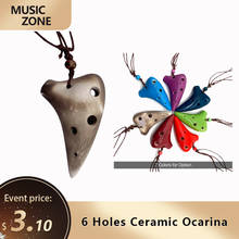 6 Holes Ceramic Ocarina Alto C Submarine Style Musical Instrument with Lanyard Music Score For Music Lover and Beginner 2024 - buy cheap