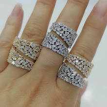 Мода 2 слоя твист кольцо для Для женщин кубический циркон кольца бусины в форме двойного конуса, красивые кольца в богемном стиле пляжная ювелирные изделия 2024 - купить недорого