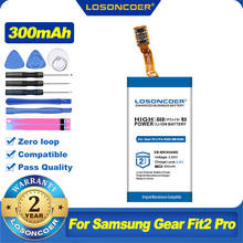100% Оригинальный LOSONCOER 300 мА/ч, EB-BR365ABE батарея для Samsung Gear Fit2 Pro фитнес SM-R365 R365 шестерни 2 Pro GH43-04770A 2024 - купить недорого