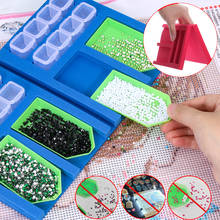 Foldable Diamond Painting Tray Organizer Multi-Boat Holder Jar Containers Diamond Painting Kits Beading Storage Tray DIY Craft 2024 - buy cheap