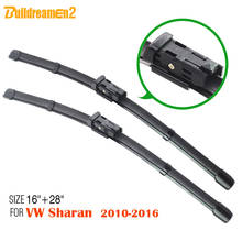 Escobillas de aparcamiento de coche, limpiaparabrisas de goma suave para Volkswagen Sharan 2010-2016, 2 piezas 2024 - compra barato