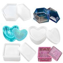 Silicone Epoxy Resin Mold Box Casting Mold Hexagon Storage Case Rrinket Box Mold For Crafts Jewerly Soap Making Polymer Clay 2024 - buy cheap