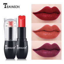 TEAYASON-lápiz labial mate Nude, 12 colores, pigmento resistente al agua de larga duración, terciopelo, Red bean, labios, maquillaje TSLM2 2024 - compra barato