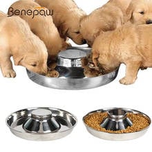 Миска для собак Benepaw из нержавеющей стали, безопасная разнообразная, прочная миска для еды, миска для питомцев для маленьких, средних и больших собак, легко чистится 2024 - купить недорого