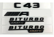 Emblema negro para guardabarros de maletero C43 AMG BITURBO 4matic, insignias para Mercedes Benz 2024 - compra barato