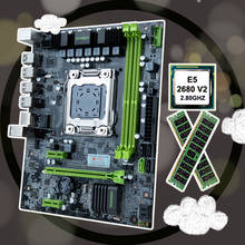 Материнская плата HUANANZHI X79 LGA2011, процессор RAM bundle, скидка X79, материнская плата с процессором Intel Xeon E5 2680 V2 RAM 32G (2*16G) RECC 2024 - купить недорого