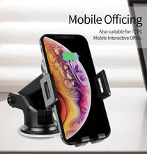 Qi Car Wireless Charger 10W Air Vent Mobile Phone Holder 360 Rotation Fast Charging Auto Clamping Car-Charger For iPhone 11 Pro 2024 - buy cheap