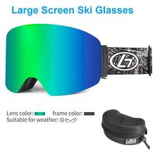Uv400 anti-nevoeiro camada dupla máscara de óculos de esqui lente grande máscara de esqui óculos de neve snowboard óculos para homem e mulher 2024 - compre barato