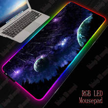 XGZ Space Moon Gaming Mouse Pad RGB Large Mouse Pad Gamer Big Mouse Mat Computer Mousepad Led Backlight XXL Keyboard Desk Mat 2024 - buy cheap