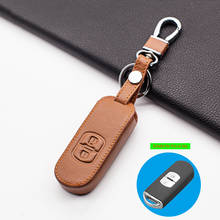 Stylish Leather Car Remote Key Case Cover For Mazda 2 3 6 Axela Atenza CX-5 CX5 CX-7 CX-9 2014 2015 2016 2017 Smart 2 Buttons 2024 - buy cheap