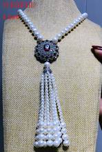 Cadena larga redonda, accesorios, colgante, collar de borla, 8-9mm, borla de perlas de agua dulce, 4-9mm 2024 - compra barato