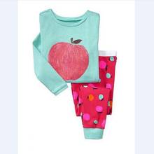 Pijama infantil, outono e inverno, conjunto de roupas para bebês, meninos e meninas, estampa de algodão, roupa de dormir, p54 2024 - compre barato