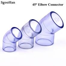 Big Size 20~110mm UPVC Pipe Transparent 45° Elbow Connector Garden Irrigation Aquarium Tank Tube Joint Watering Coulping Adapter 2024 - buy cheap