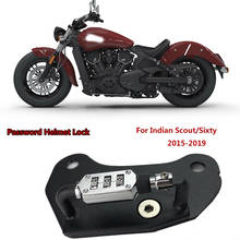 Motorcycle Helmet Lock Password Mount Hook Black Side Anti-theft Security Fits For Indian Scout Sixty 2015 2016 2017 2018 2019 2024 - buy cheap