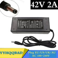 YYHQQBAD-cargador de batería de 36V, salida de 42V, 2A, entrada 100-240V para 10Series, 36V, cargador de batería de bicicleta eléctrica, enchufe de CC EU/US/AU/UK 2024 - compra barato