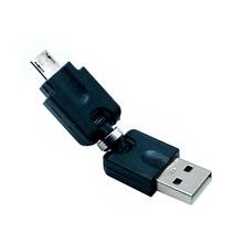 Adaptador de cable de extensión MICRO USB 2,0 macho a USB macho, ángulo de rotación de 360 grados, novedad 2024 - compra barato