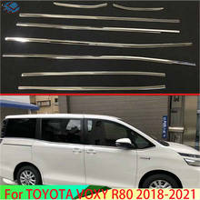 Tira embellecedora de acero inoxidable para TOYOTA VOXY R80 2018 2019, embellecedor de tiras para ventana 2024 - compra barato