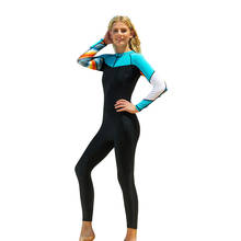 Roupa de mergulho feminina de uma peça sbart, roupa de banho de manga longa, proteção solar, água-viva, moda praia e surf 2024 - compre barato