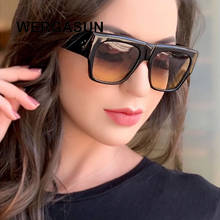WERGASUN New Square Sunglasses Women Men Big Frame Fashion Retro Mirror Sun Glasses Brand Vintage Lunette De Soleil Femme 2024 - buy cheap