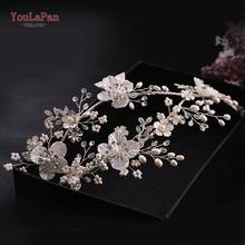 Youlapan-tiara de casamento hpkit com coroa coreana para meninas, faixa de cabelo, flor, casamento e coroa 2024 - compre barato