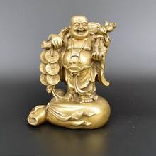 Copper Statue Pure brass Maitreya ornaments home accessories living room office desk Decoration Crafts 2024 - buy cheap