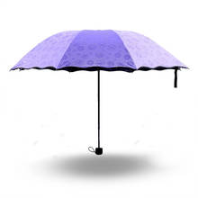 UV-proof Tri-folding Sun Umbrella Wind Resistant Umbrella Rain Women For Men Gift Parasol Compact Large Travel  Turn Into flower 2024 - buy cheap