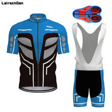 SPTGRVO-Conjunto de ropa de ciclismo para hombre, traje corto de licra para ciclismo de montaña, color azul, para verano 2024 - compra barato