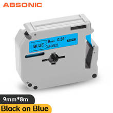 Absonic-Reemplazo de cinta de etiquetas de 9mm, negro y azul, para impresora Brother p-touch MK-521, PT-M95, PT-65, PT-70, PT-80, PT-85, PT-90 2024 - compra barato