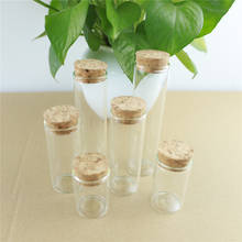 Mini cortiça in vitro garrafas de vidro grosso, garrafa de vidro com rolha para desejos, recipiente lembrança e armazenamento 2024 - compre barato