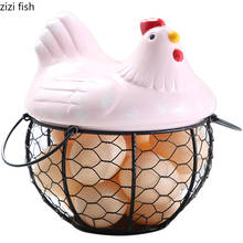 Small Egg Basket Snack Basket Kitchen Iron Basket American Country Creative Restaurant Decoration Decorative Basket 2024 - buy cheap