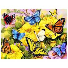 5D DIY Diamond Painting Full Square Round Drill butterfly flower Diamond Embroidery Cross Stitch mosaic icons Home Decor Gift 2022 - buy cheap