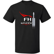 Falcon Heavy Rocket Launch Spacex Elon Musk  T-Shirt Funny Clothing Casual Summer Short Sleeve Cotton Tshirt Streetwear 2024 - buy cheap