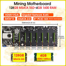 BTC-D37 8 GPU Bitcoin Cryptography Ethereum Mining Motherboard with 1037U 128GB MSATA SSD and 4GB DDR3 1600MHz RAM 2024 - buy cheap