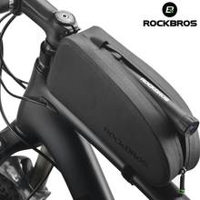 Rockbros saco de bicicleta à prova dwaterproof água ciclismo topo frente tubo quadro saco grande capacidade mtb estrada bicicleta saco acessórios 2024 - compre barato