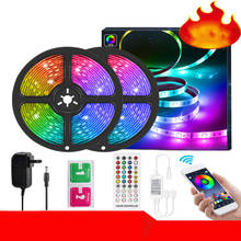 Led bluetooth música 5050 tira de luz rgb luz tira conjunto app bluetooth atmosfera barra de luz