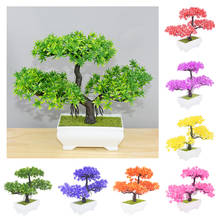 1pc Artificial Plants Bonsai Small Pine Tree Pot Fake Flower Plant For Living Room Office Table Ornaments Welcoming Pines Bonsai 2024 - buy cheap