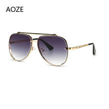 Gafas de sol con diseño de marca de lujo para hombre, lentes de sol masculinas con gradiente, estilo piloto clásico a la moda, con UV400, 2020 2024 - compra barato