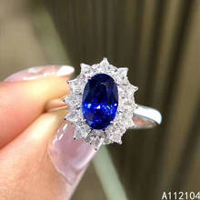 KJJEAXCMY fine jewelry 925 sterling silver inlaid natural sapphire women exquisite luxury flower Chinese style gem ring support 2024 - buy cheap